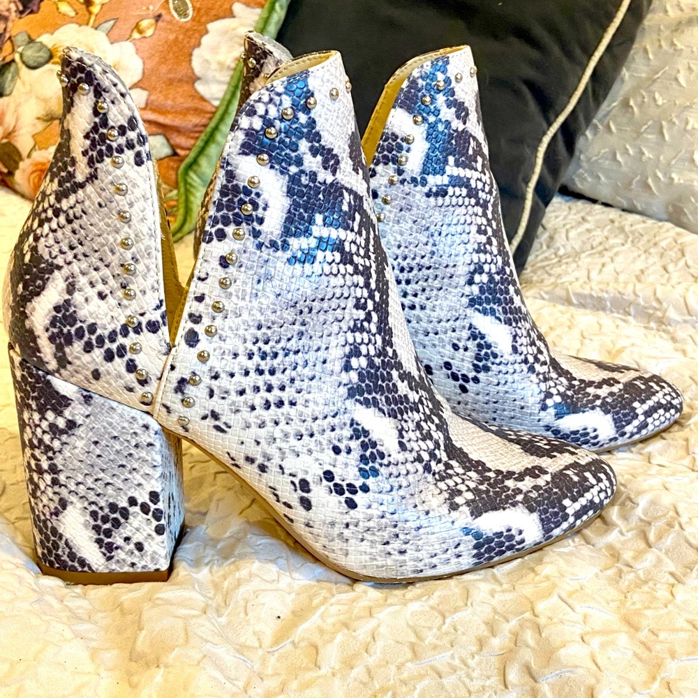 Steve Madden Snake Print Booties